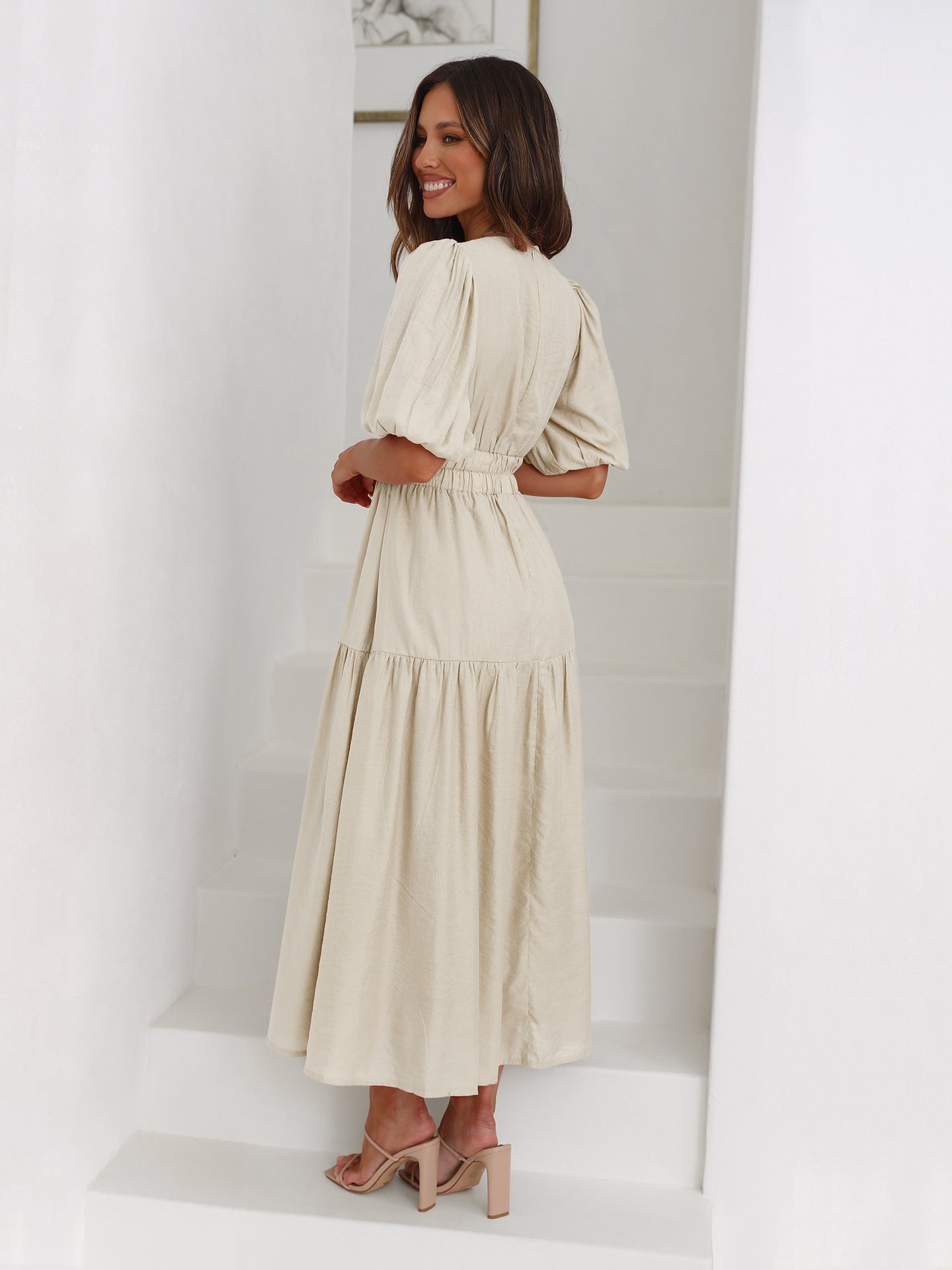 Serene Elegance Midi Dress™