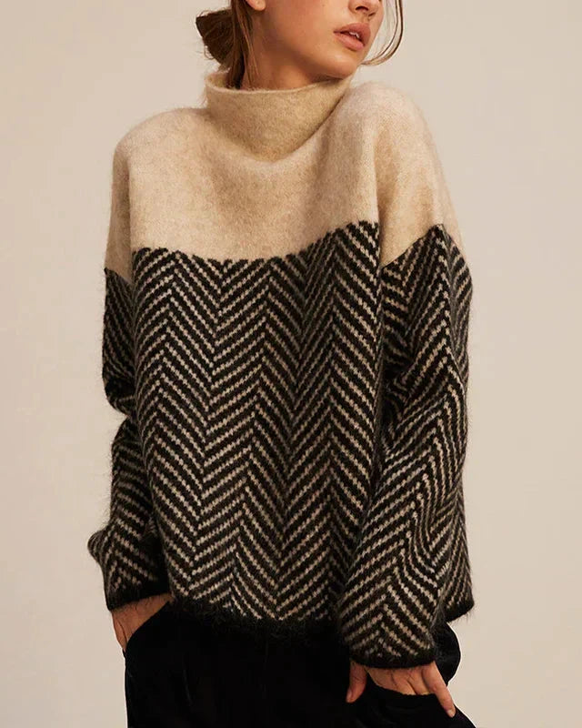 Isabelle™ | Chevron Cozy Turtleneck