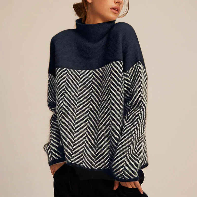 Isabelle™ | Chevron Cozy Turtleneck