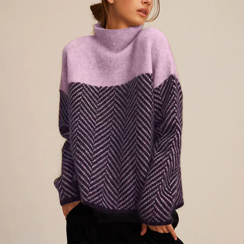 Isabelle™ | Chevron Cozy Turtleneck