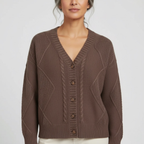 Damska luźna dzianinowa rozpinana kardigan