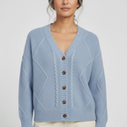 Damska luźna dzianinowa rozpinana kardigan