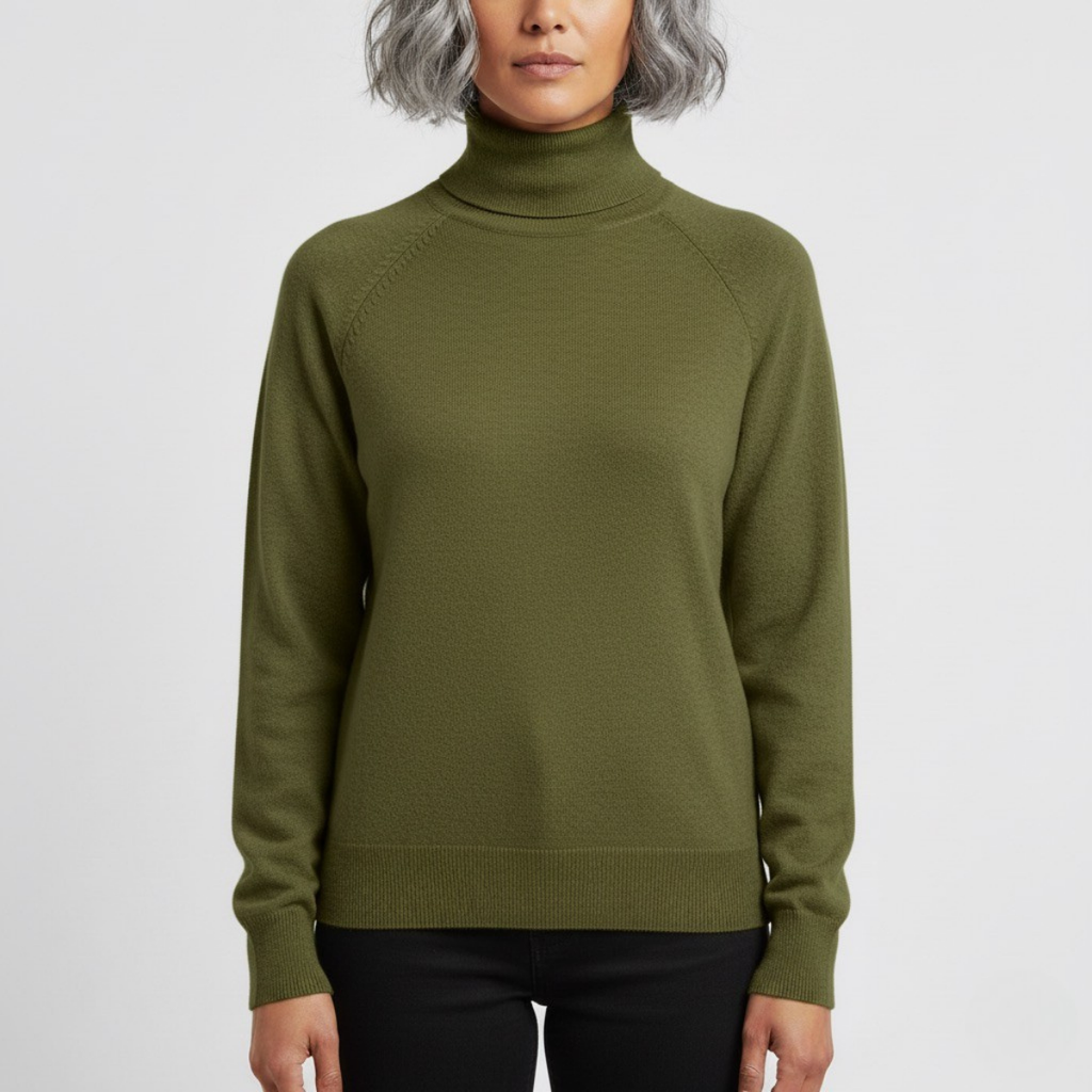 Damska dopasowana minimalistyczna golfowa bluzka