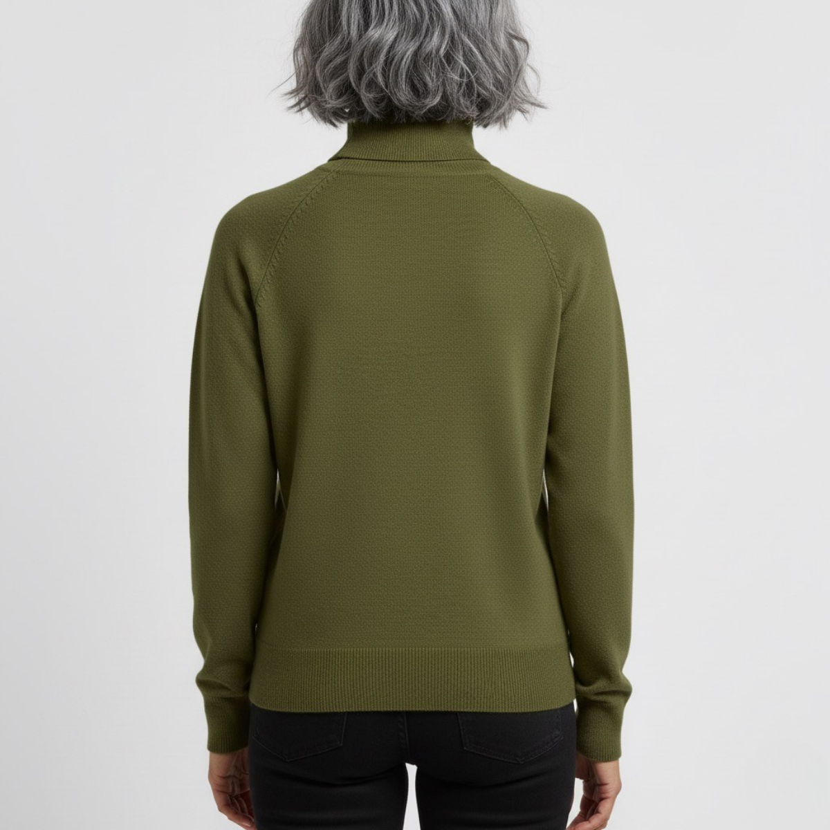 Damska dopasowana minimalistyczna golfowa bluzka