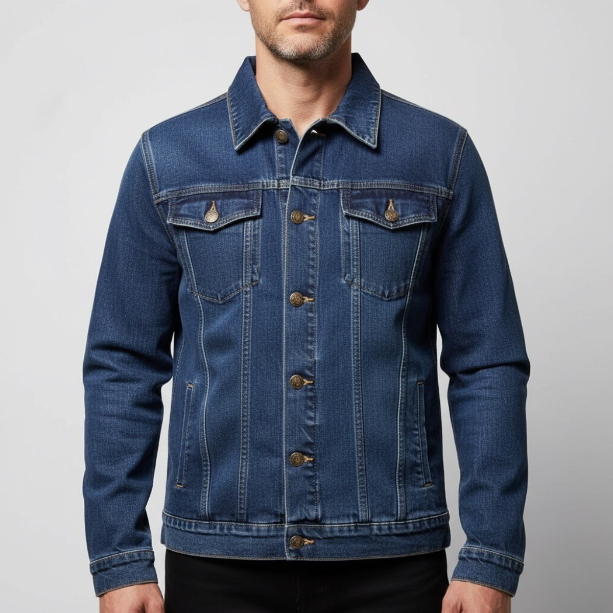 Męska klasyczna prosta zapinana kurtka