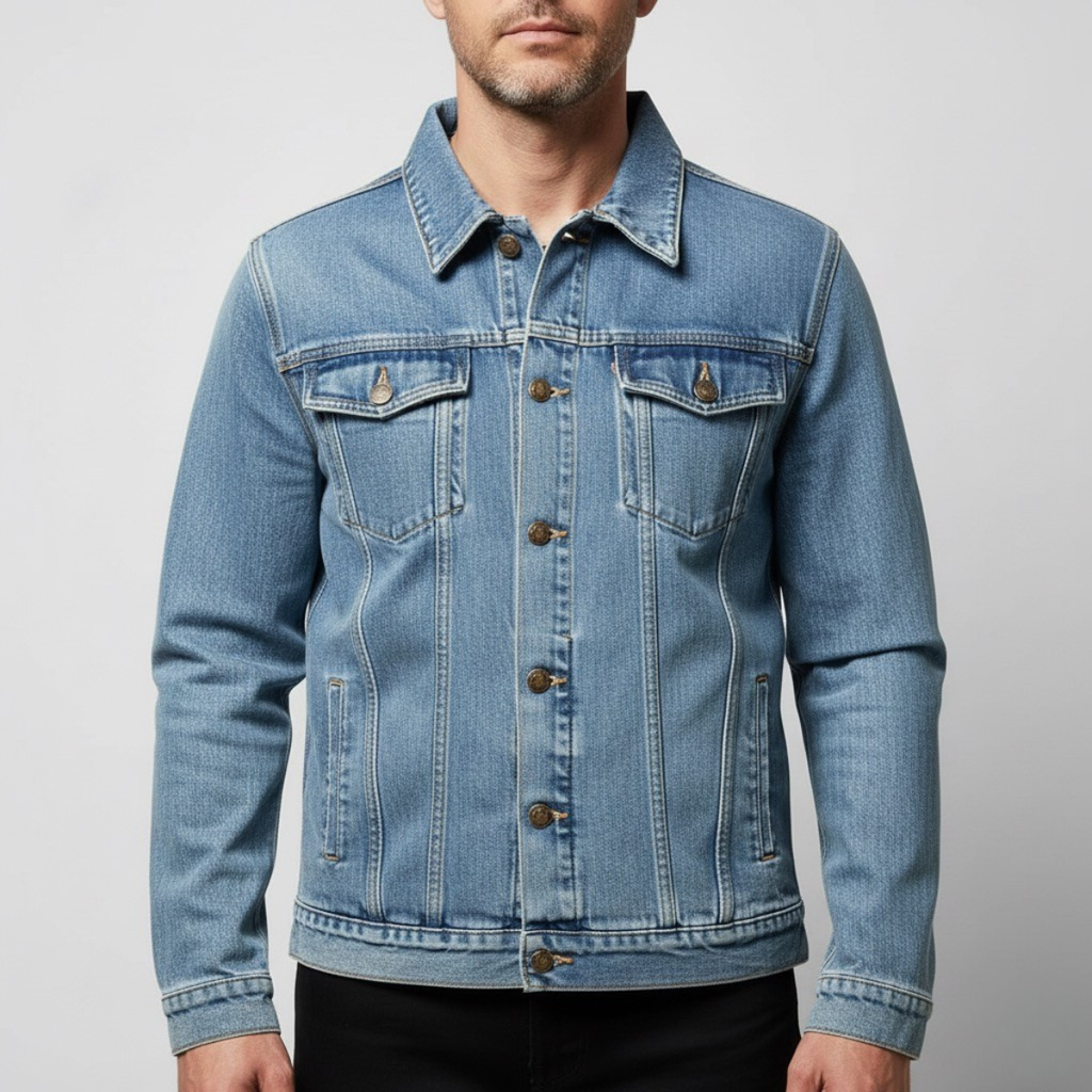 Męska klasyczna prosta zapinana kurtka