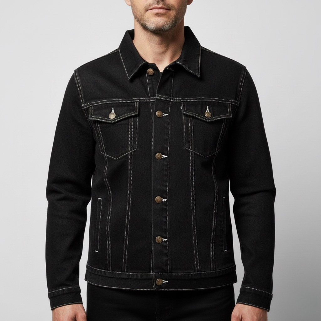 Męska klasyczna prosta zapinana kurtka