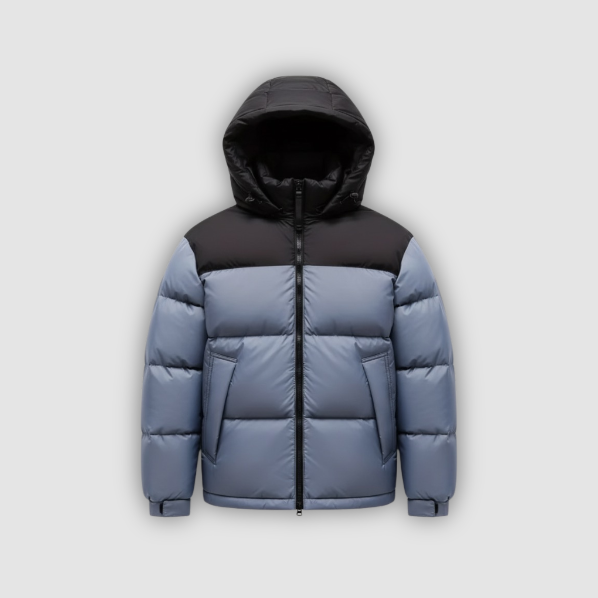 Męska pikowana ocieplana z-kapturem kurtka