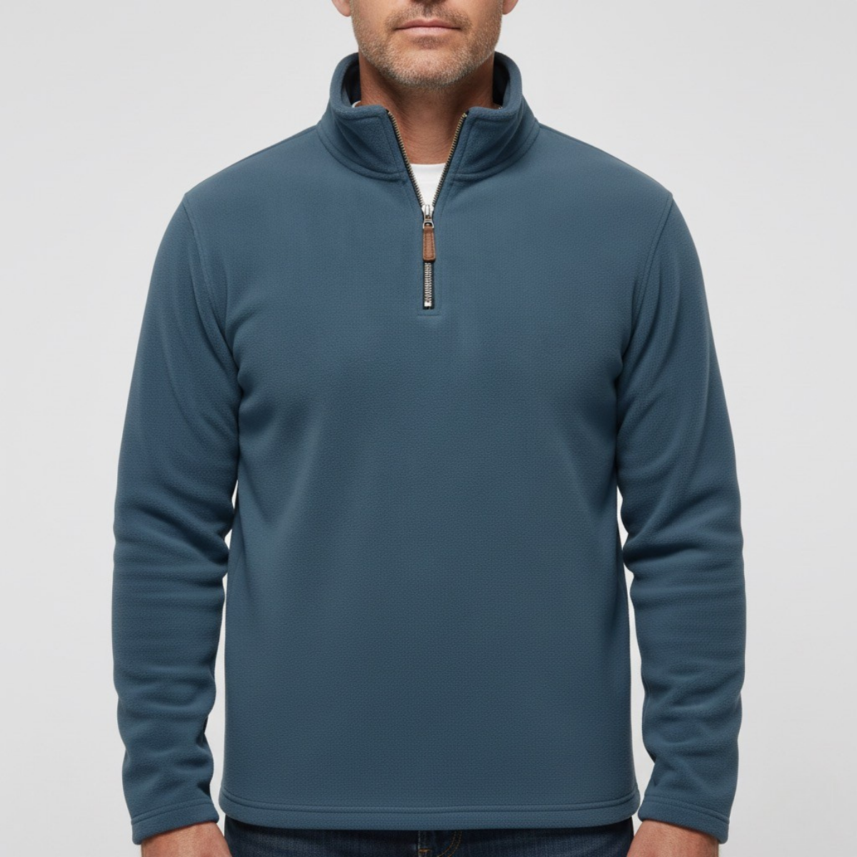 Męska prosta półgolfowa rozpinana bluza