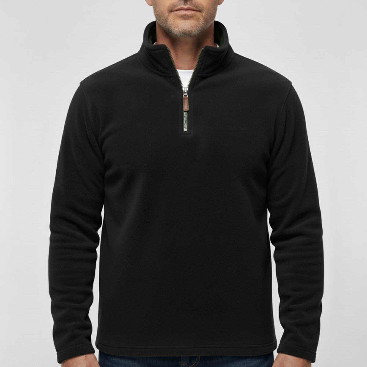 Męska prosta półgolfowa rozpinana bluza