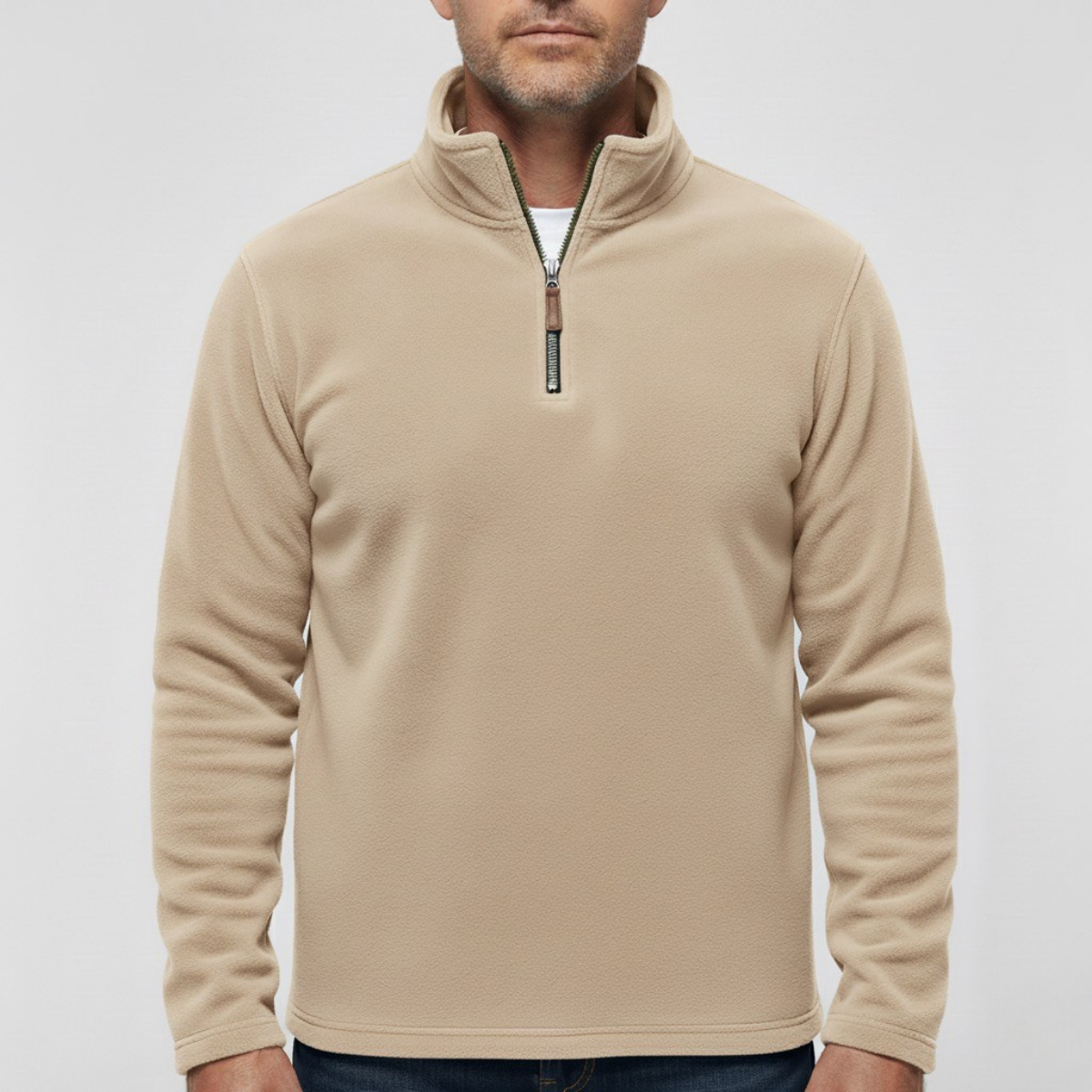 Męska prosta półgolfowa rozpinana bluza