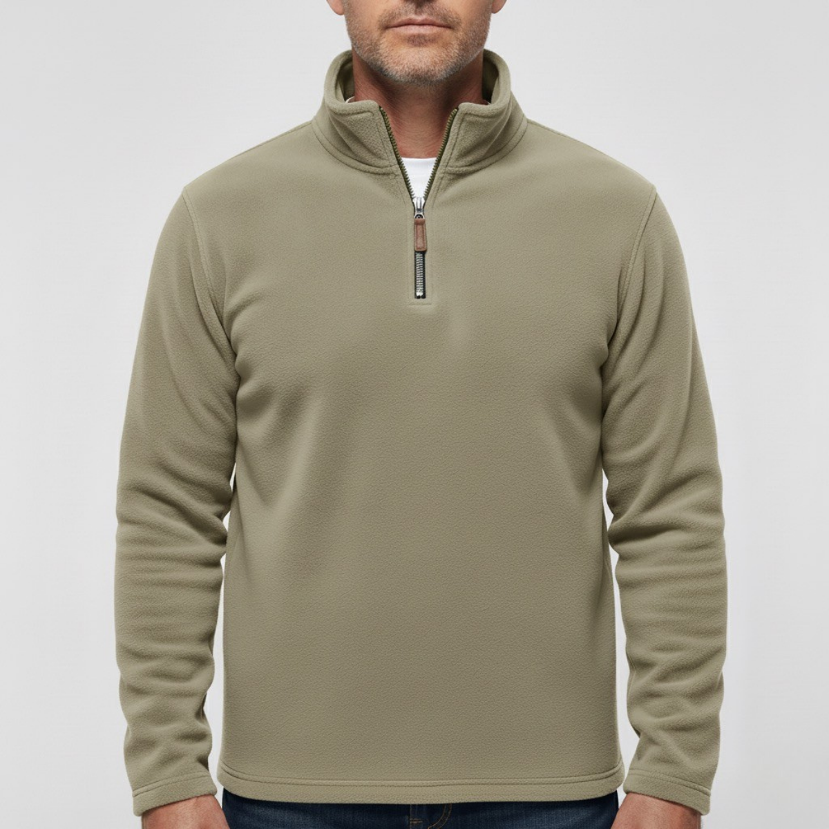 Męska prosta półgolfowa rozpinana bluza