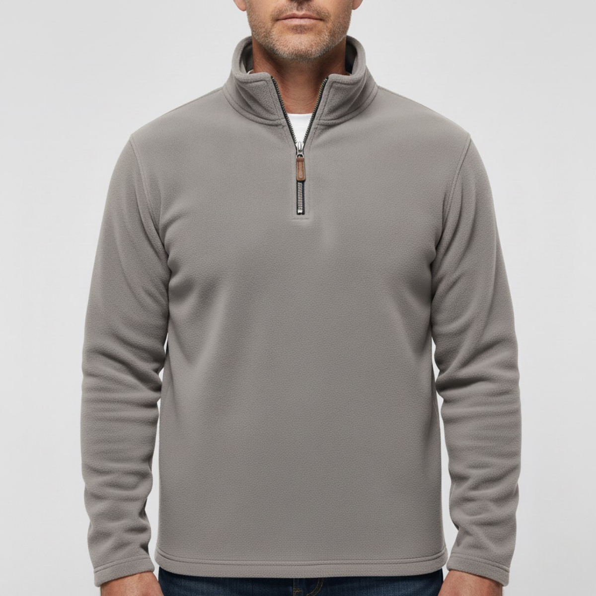 Męska prosta półgolfowa rozpinana bluza