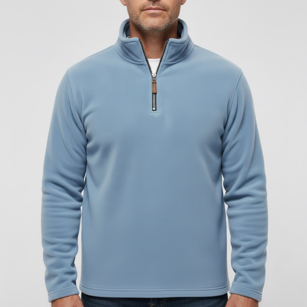 Męska prosta półgolfowa rozpinana bluza