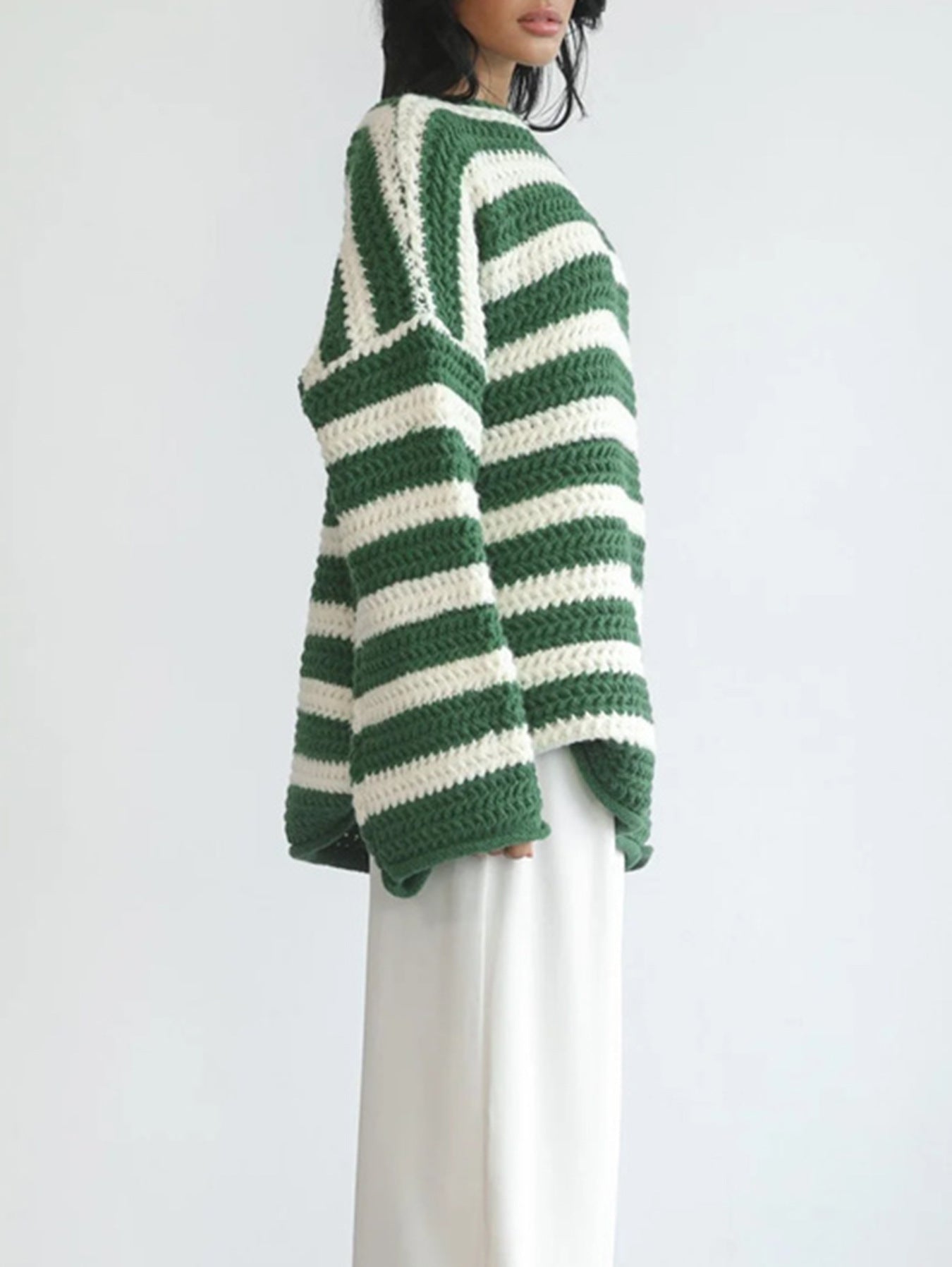 Striped Slouch Knit Sweater™