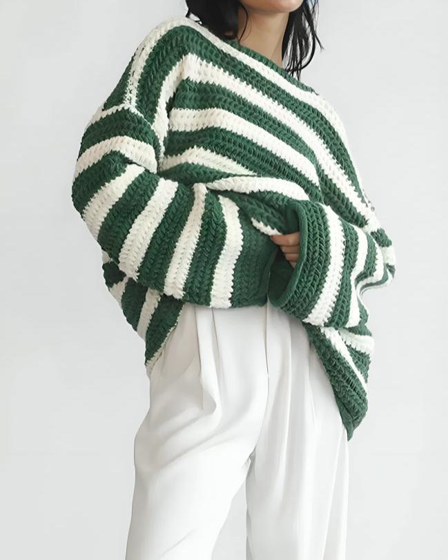 Striped Slouch Knit Sweater™