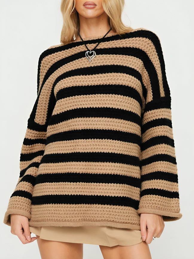 Striped Slouch Knit Sweater™