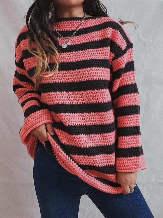 Striped Slouch Knit Sweater™